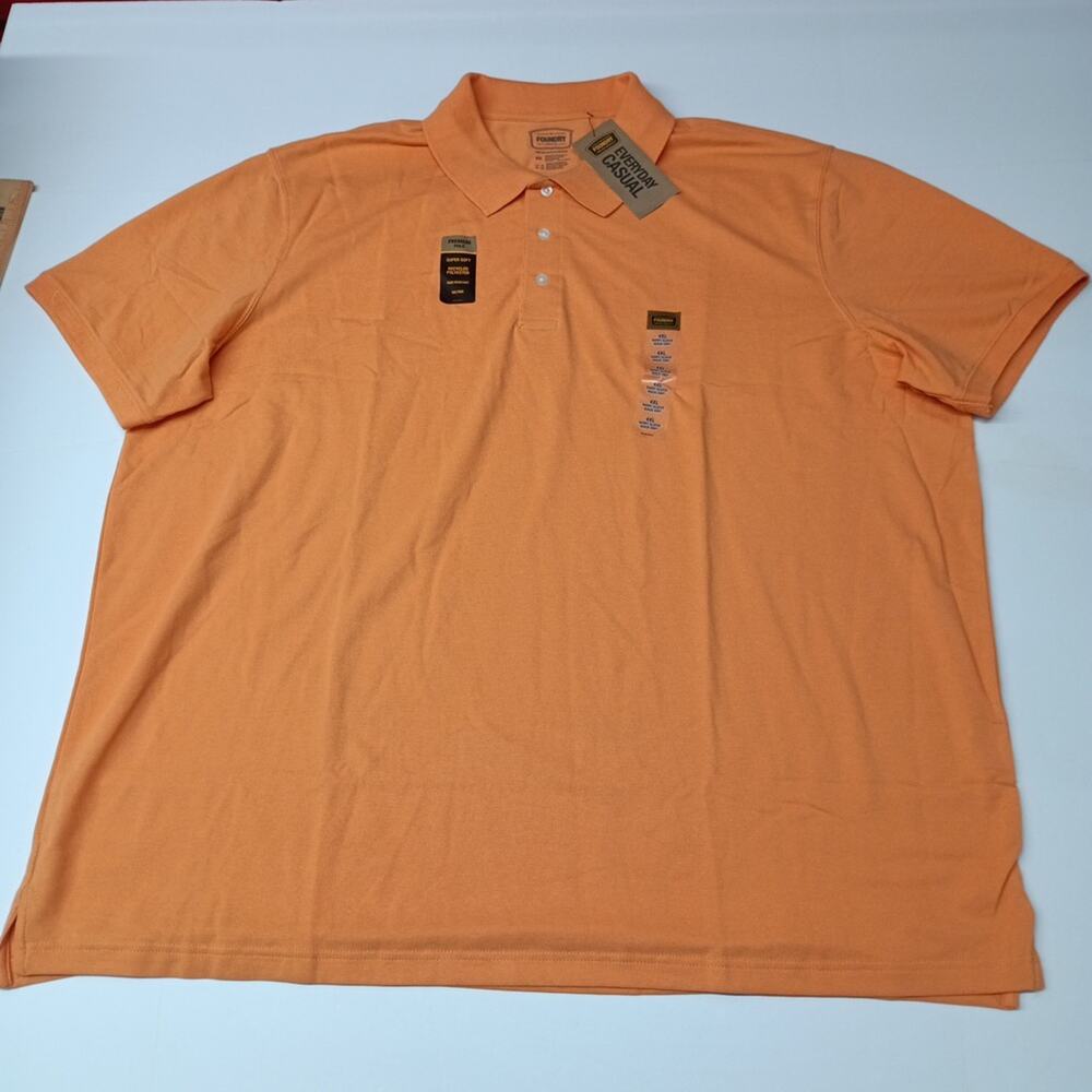 The Foundry Supply Co. Polo Shirt Men's 4XL Orange Quick Dri
